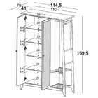 Armário Multiuso Stoka 2 Portas - Máxima Nogal/azul Noite