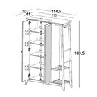 Armário Multiuso Stoka 2 Portas - Máxima Nogal/branco/verde A