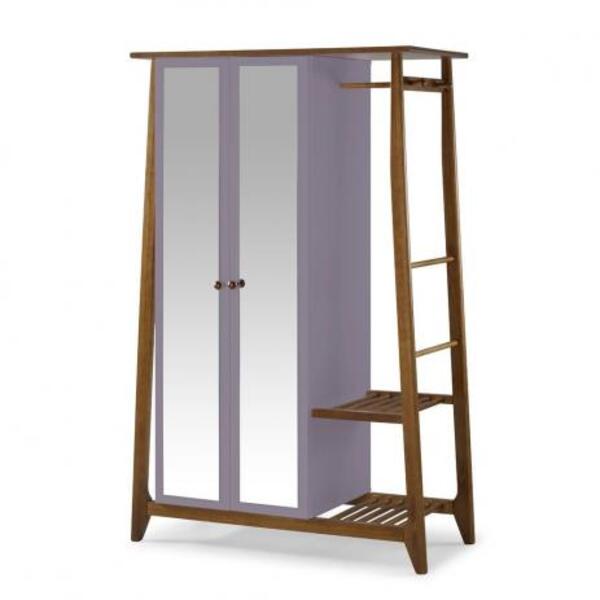 Armário Multiuso Stoka 2 Portas - Máxima Nogal/lilás