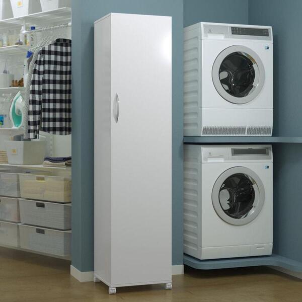 Armário Multiuso Super Branco 1 Porta Alto 4rod