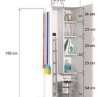 Armário Multiuso Super Branco 1 Porta Alto Para Lavanderia