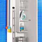 Armário Multiuso Super Branco C 1 Porta Alto C/ 4 Rodinhas