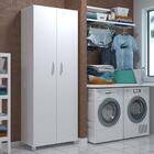 Armário Multiuso Super Branco Com 2 Portas C/ 4 Rodinhas