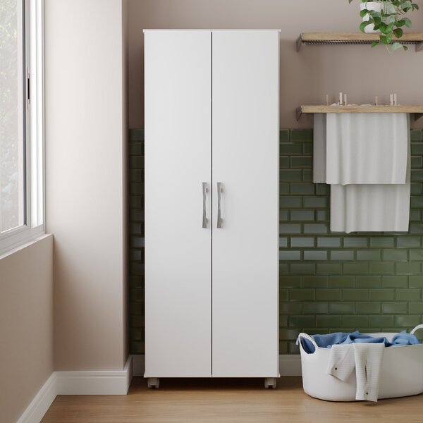 Armário Multiuso Suporte Vassouras Organizador Roma Yescasa B