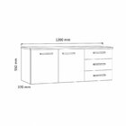 Armário Multiuso Suspenso 2 Portas 3 Gavetas Essencial Branco