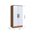 Armário Multiuso Turim 2 Portas E 2 Prateleiras Freijó/branco