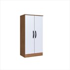 Armário Multiuso Turim 2 Portas E 2 Prateleiras Freijó/branco