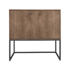 Armário Myke 2 Portas Castanho Preto