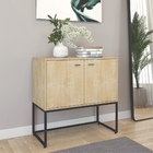 Armário Myke 2 Portas Natura Preto