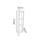 Armario Nicho Toalheiro 60cm Preto Em Mdf