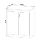 Armário Nogal com Chave Office 74,5x60x36,5cm Tecno Mobili