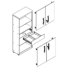 Armário Office Boss Marrom Preto