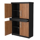 Armário Office Boss Marrom Preto