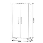 Armário Organizador 2 Portas Nicolau Branco G37 - Gran Belo