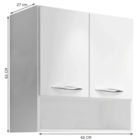 Armário Organizador Branco 2 Portas Banheiro Moderno