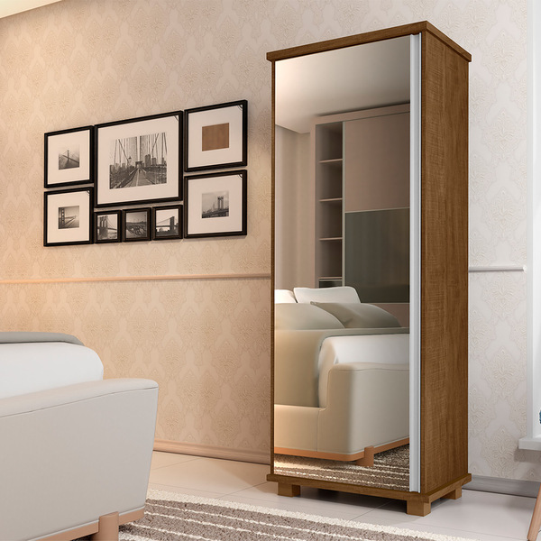 Armário Organizador Com Espelho 1 Porta Hawking Malbec G37 -