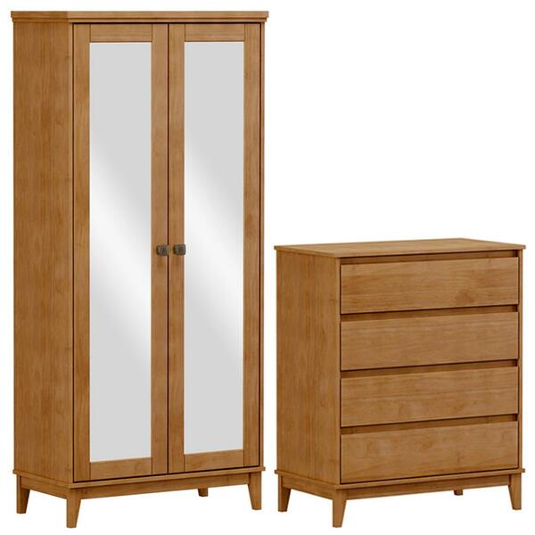 Armario Organizador Com Espelho E Comoda Mdf/madeira Maciça P