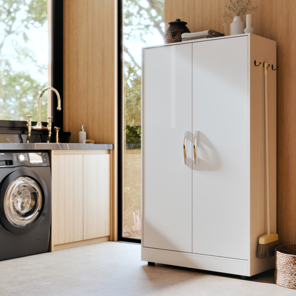 Armário Organizador Dubai Para Lavanderia Branco