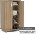 Armário Organizador E Sapateira Limeira C/ 5 Prateleiras E Es