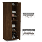 Armário Organizador E Sapateira Limeira Para 30 Pares - Imbuia