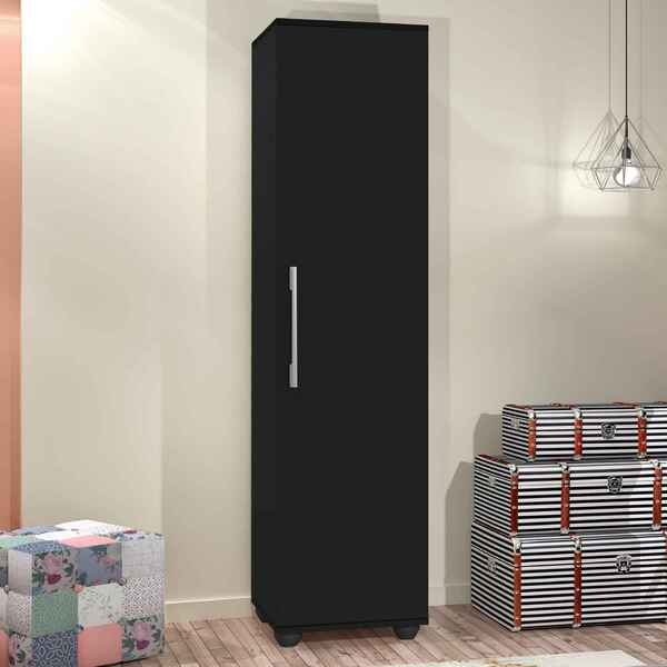 Armário Organizador Multiuso 1 Porta Sofia Preto - Rede Móveis