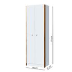 Armário Organizador Multiuso 2 Porta Office Escritório Branco