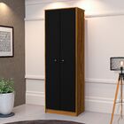 Armário Organizador Multiuso 2 Portas Office Escritório Preto