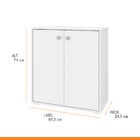 Armário Organizador Multiuso Pequeno 74 X 67 Cm Mdp Branco -
