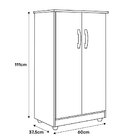 Armário Organizador Multiuso Rosana 2 Portas Branco - Desk De