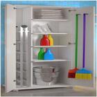 Armário P/ Lavanderia 4 Prateleiras C/ 4 Rodinhas Serviço