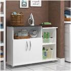 Armário P/ Lavanderia Balcão 2 Portas Tampo Preto