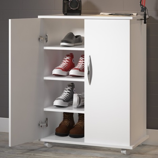 Armário P/ Quarto Arquivos Sapateira Roupas Cor Branca