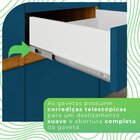 Armário Paneleiro 100% Mdf Paloma Cinamomo / Azul Turquesa