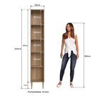 Armário Paneleiro 2 Portas 1 Nicho 35cm Veneza Modulada Mel/a