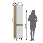 Armário Paneleiro 2 Portas Confort Cinamomo/off White