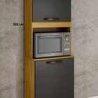 Armário Paneleiro 2 Portas - Maísa-cinamomo/grafite - Chf Móv