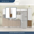 Armário Paneleiro 2 Portas Paris Nogal Manchester/ Branco Bri