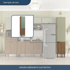 Armário Paneleiro 2 Portas Paris Nogal Manchester/ Verde Matte