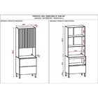 Armário Paneleiro 3 Portas 1 Gaveta Art Freijó/artico