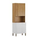 Armário Paneleiro 3 Portas 1 Gaveta Art Freijó/artico