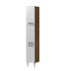 Armario Paneleiro 3 Portas Milla Castanho Branco