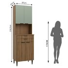 Armário Paneleiro 4 Portas 2 Gavetas Paris Nogal Manchester/