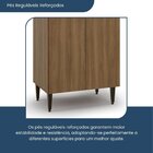 Armário Paneleiro 4 Portas 2 Gavetas Paris Nogal Manchester/