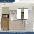 Armário Paneleiro 4 Portas 2 Gavetas Paris Nogal Manchester/