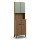 Armário Paneleiro 4 Portas 2 Gavetas Paris Nogal Manchester/