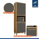 Armário Paneleiro 4 Portas Com Nicho Torino Cinamomo/grafite