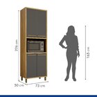 Armário Paneleiro 4 Portas Com Nicho Torino Cinamomo/grafite