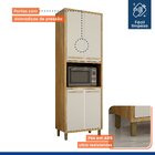 Armário Paneleiro 4 Portas Com Nicho Torino Cinamomo/off White