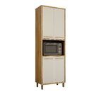 Armário Paneleiro 4 Portas Com Nicho Torino Cinamomo/off White