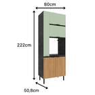 Armário Paneleiro 80cm Com 3 Portas E 2 Portas Basculantes Ne